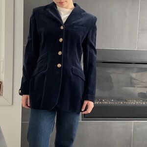 Lauren by Ralph Lauren 1990s velvet evening blazer. Very good condition. Size 8.